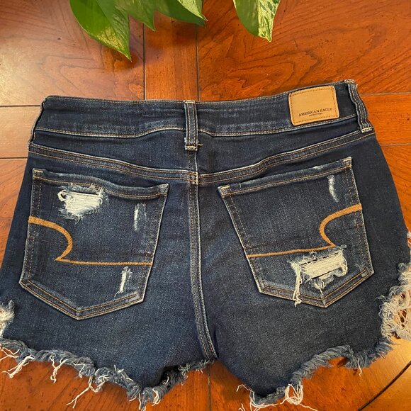 American Eagle Next Level Stretch Distressed Jean Shorts - Picture 2 of 4